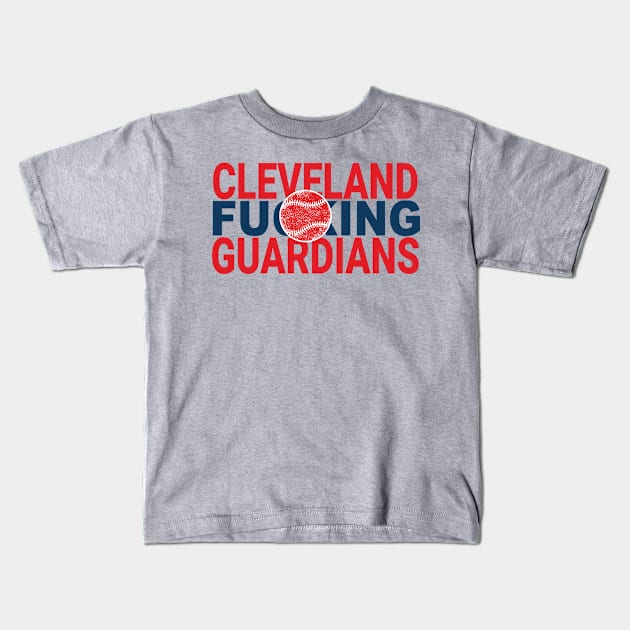 Cleveland Guardians Kids T-Shirt by MarcusCreative